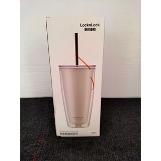 LocknLock 樂扣樂扣 簡約雙層吸管杯 附吸管及吸管刷