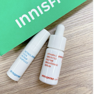 🌱Innisfree 早c晚A體驗組 旅行組共2入（ 維他命C淨亮精華7ml / A醇淨膚超修護安瓶 5ml)