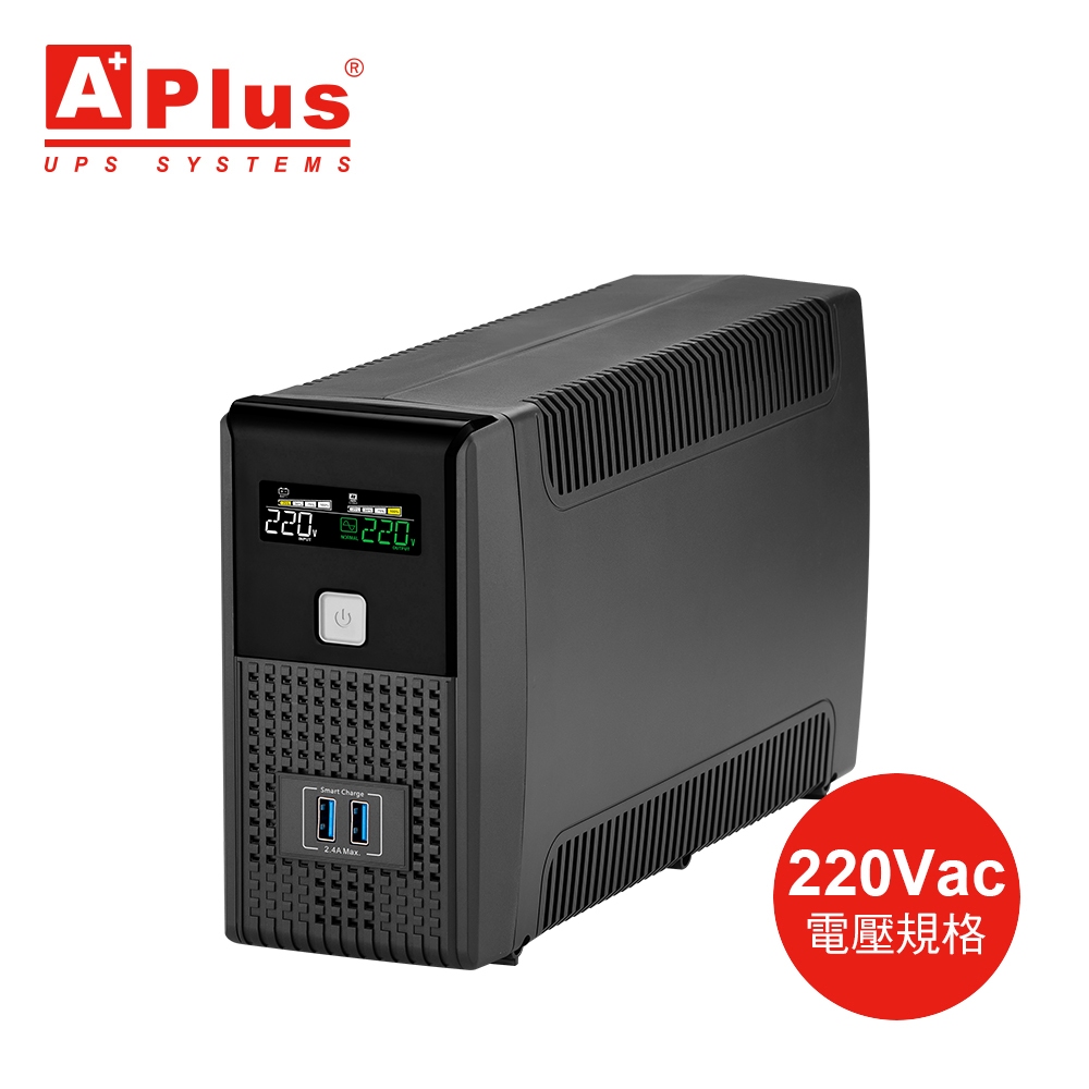【電壓220V】特優Aplus 在線互動式UPS Plus1L-US800N(800VA/480W)