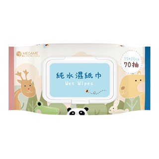 MEGAMIE 動物同樂會 純水濕紙巾70抽【佳瑪】濕巾