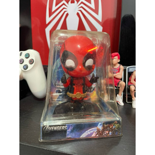 *～木每～* 全新正品美國電影英雄聯盟漫威 Marvel 蜘蛛人蝙蝠俠鋼鐵人超人聯名太陽能搖搖可愛蜘蛛人公仔模型玩具