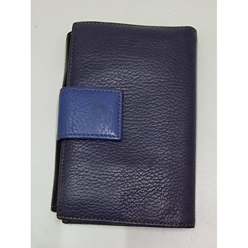 二手Rabeanco 真皮皮夾Purple Black Leather Wallet