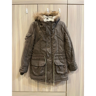 Queen Shop 軍綠色連帽長袖長版外套 女生外套 (S) Women’s Coat