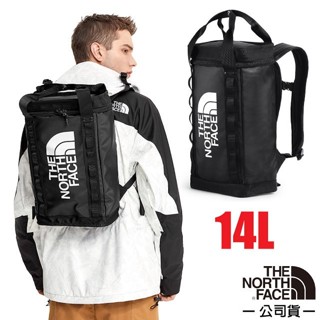 【美國 The North Face】多功能日用耐磨雙肩後揹包 14L 電腦揹包 13吋筆電 書包/宇宙黑 3KYV