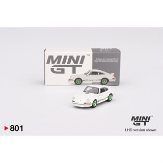 免運 當日寄出 MINI GT Porsche 911 Carrera RS 2.7 大獎白 白綠 801 模型車