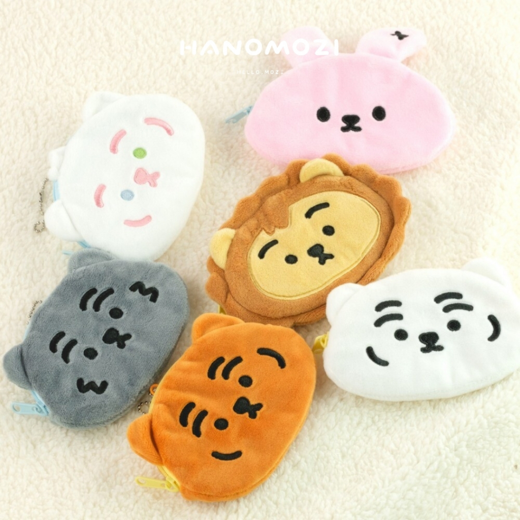 𝙃𝙖𝙣𝙤𝙢𝙤𝙯𝙞 - MUZIK TIGER 造型扁平零錢包 6款 輕巧便攜 耐用材質 韓國代購 零錢包 無業老虎 可愛