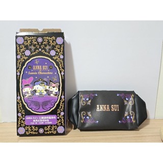 【全新 正版】7-11 安娜蘇 ANNA SUI/三麗鷗明星聯名萬用皮革收納包/雙面圖案/限量版化妝包/收納袋/收納