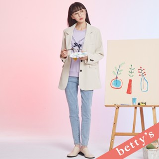 betty’s貝蒂思(41)窄管彈性百搭水洗牛仔褲(淺藍)