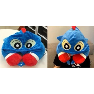 U型枕 頭枕 頸枕✨ 蠟筆小新帶帽護頸枕 可愛卡通辦公室午睡頸枕飛機旅行枕U型枕 汽車飛機旅行 護脖子午睡靠枕