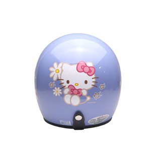 EVO 安全帽 CA-309 Hello Kitty 小花KT 紫色 半罩 半拆洗 卡通圖案 正版授權