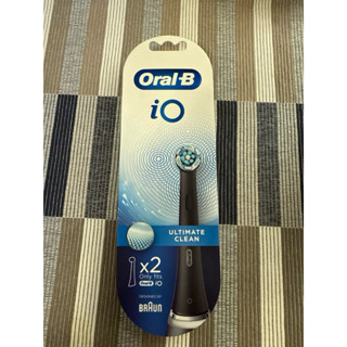 【限時免運】 Oral-B iO微震清潔刷頭2入-黑色