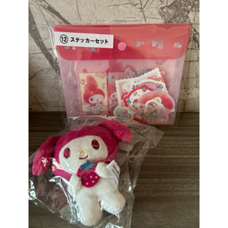 sanrio 三麗鷗美樂蒂50週年一番賞 草莓吊飾娃娃+貼紙文件袋（合售）