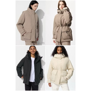 Uniqlo hybrid 羽絨連帽外套 羽絨大衣 白色 S