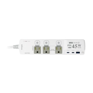 【日本 AIWA愛華】45W 多孔快充延長線 ACE-3345U