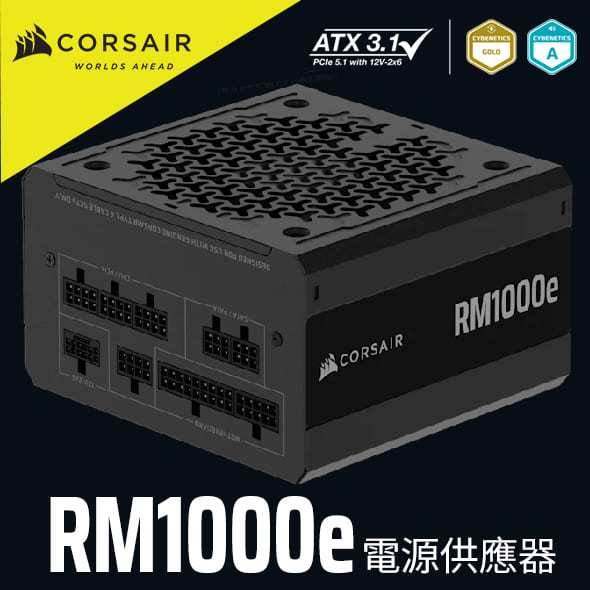 海盜船 CORSAIR RM1000e 金牌1000W ATX3.1全模電源供應器 官方旗艦館
