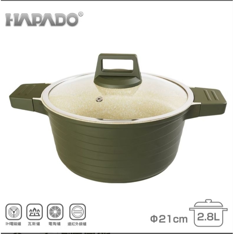 【瑞士HAPADO】麥飯石系列~九合一不沾炫風鍋