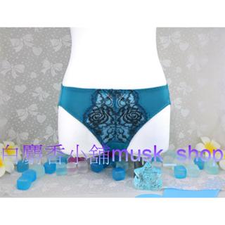 尺寸M-碧磁綠色香榭玫瑰系列刺繡蕾絲絲質低腰三角褲-S1030268＊白麝香小舖＊全新Swear思薇爾內褲