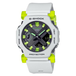CASIO 卡西歐(GA-2300MW-8A) G-SHOCK 前衛運動風 螢光黃經典灰 雙顯錶