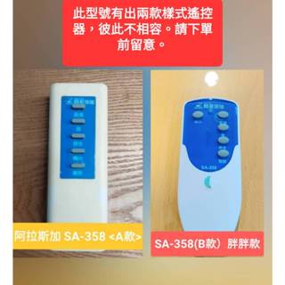 阿拉斯加 輕鋼架節能循環扇 專用遙控器 適用SA-358