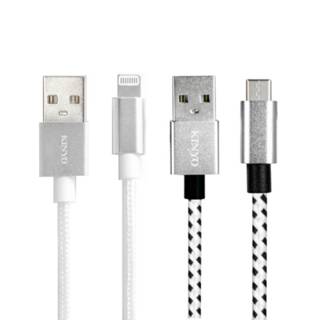 【KINYO官方直營】2.4A Type-C lightning蘋果 鋁合金編織充電傳輸線3M(USB)