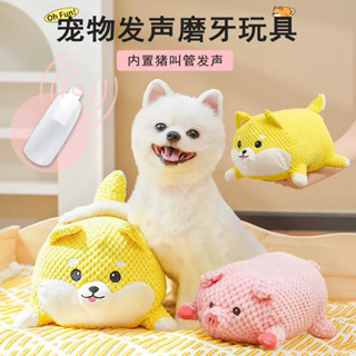 *吉花花* 小狗玩具 柴犬玩具 大狗玩具 寵物玩具 狗玩具 發聲玩具 啾啾玩具 柴犬 波蘿絨 耐咬玩具 磨牙玩具 小狗