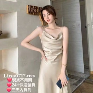 ❤️LINA0717.mx✅就是現貨24H出貨 緞面洋裝 派對洋裝 生日洋裝 黑色洋裝 禮服