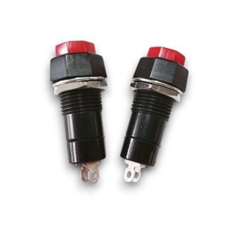 『正典UCHI電子』臺灣製 2P 按鈕開關 無段開關 PUSH-ON-OFF 二腳 3A 250V 單顆販售