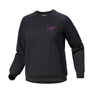 Arc'teryx 始祖鳥 女 Aestas 刷毛 大學T 漸層Logo 長袖 排汗衣 套頭 X000009053