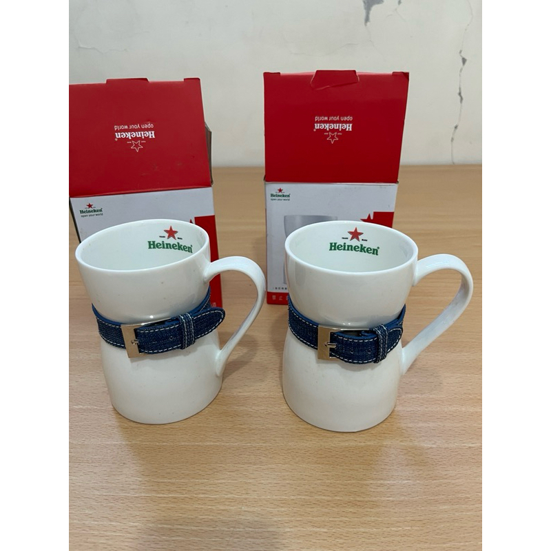 全新 Heineken海尼根星年曲線杯 共兩個125元不拆賣 460ml