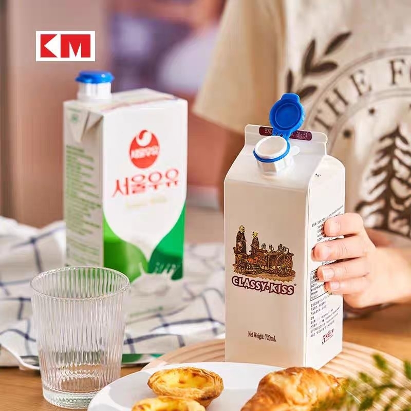 日本#KM/2入組#飲品導流器#引流器#牛奶保存蓋#引品蓋#飲品保鮮蓋