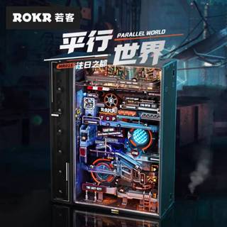 《臺灣現貨》24h出貨 『若克平行世界』往日之都、未來城 賽博朋克3D模型 手工DIY小屋 拼裝玩具 禮品 創意擺件