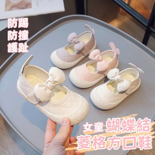 ❤️Annie❤️女童蝴蝶結菱格方口鞋 童鞋 娃娃鞋 禮服鞋 平底鞋 兒童皮鞋 公主鞋 小皮鞋 女童鞋 包頭鞋 小中大童