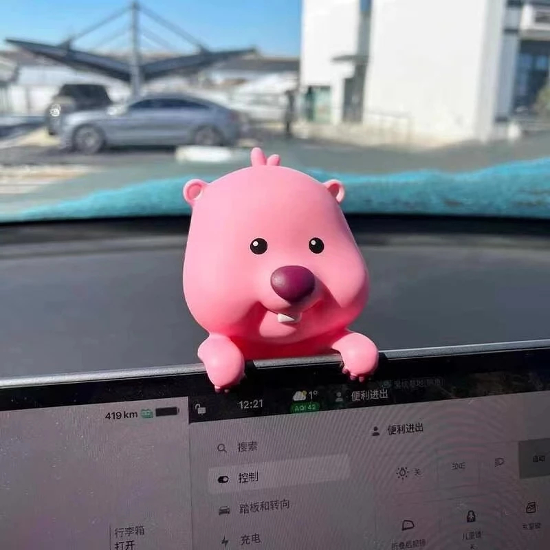 優質版露比 超可愛 露比公仔 loopy公仔 小海狸露比 loopy 車載擺件 可愛粉色擺件手辦 生日禮物 交換禮物