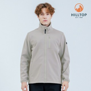 【Hilltop山頂鳥】SOFTSHELL防風透氣保暖彈性外套(可銜接GORE-TEX外件)男款灰｜PH22XM30EC