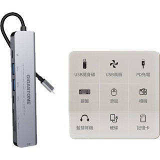 【Gigastone 立達國際】Type-C USB3.0 7埠 HUB + SD/MicroSD讀卡機 HUB 讀卡器