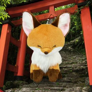 ✿山雀の部屋✿ 日本 AMUFUN 橙色 狐狸 絨毛 娃娃 可愛 玩偶 赤狐 布偶 擺飾 療育 毛絨絨