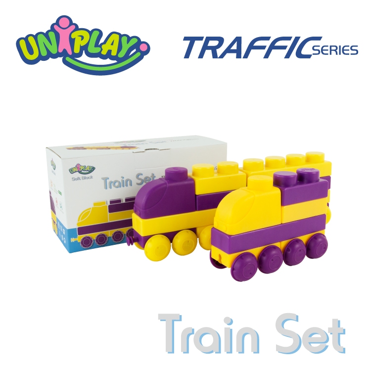 【DELSUN 岱森城】UNIPLAY軟積木 - 交通系列 火車組