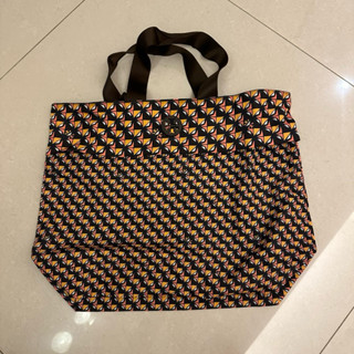 全新 Tory Burch 滿版印花圖騰 旅行適合✈️大容量環保袋、旅行袋