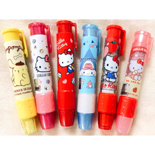 三麗鷗系列/Hello Kitty凱蒂貓/人魚漢頓/大耳狗/酷洛米/布丁狗/自動按壓橡皮擦