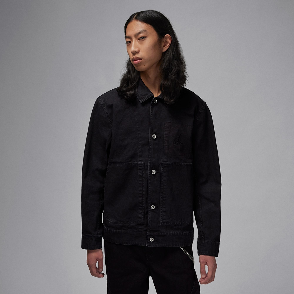 S.G Jordan Essentials Chicago FN4528-010 男款 黑色 水洗 襯衫 工裝 外套