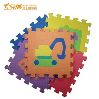 PMU必美優 熊寶貝EVA巧拼交通地墊9入 32x32x1cm【宜兒樂】