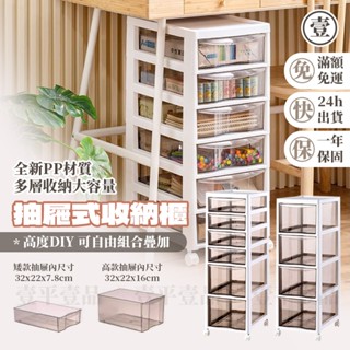 【平價優品&臺灣現貨】移動式多層抽屜櫃 收納櫃 保養品收納 透明收納櫃 抽屜式置物櫃 桌下雜物儲物櫃 頂部可置物