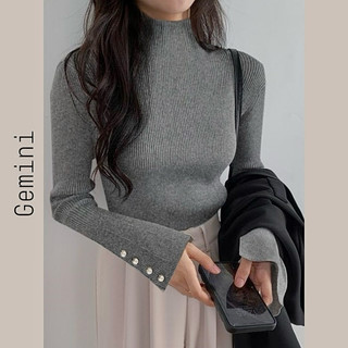 🌸Gemini🌸 預購丨日本GRL 喇叭袖高領針織上衣 長袖珍珠高領內搭 k9328f