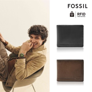 【FOSSIL 官方旗艦館】Allen 真皮證件格RFID男用皮夾 (兩色可選)