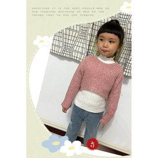 有大童(191)Fei Fei 🐠2024秋冬新款🐠 香水娜娜 19143 超短⽑織衫 90-160