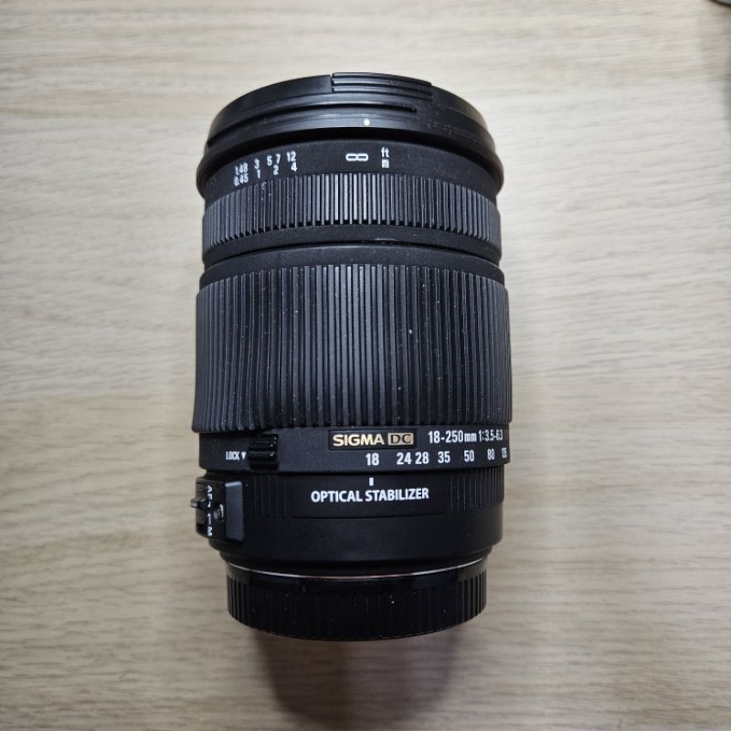 二手 Sigma 18-250mm F3.5-6.3 DC OS HSM for Canon EF卡口 APSC 旅遊鏡
