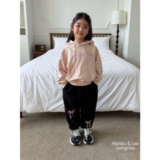 現貨｜100｜正韓 童裝 Matilda&Lee 蝴蝶結 連帽 長袖 上衣 帽T 薄長袖 兒童長袖 女童長袖
