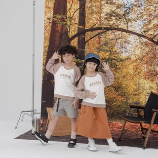 QUEENSHOP F 長袖 童裝 親子系列 REASON繡字上衣 兩色售 M-XL 現+預 【01110889】