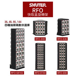【樹德 Shuter】RFO-8144 RFO-636 快取盒旋轉架 零件櫃 工具盒 收納車 整理車 分類櫃 臺灣製造