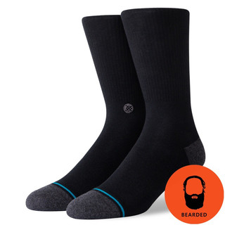 【 🇺🇸大鬍子美國襪子選品 】STANCE - ICON 200 CREW SOCKS經典黑色系列街頭休閒長襪